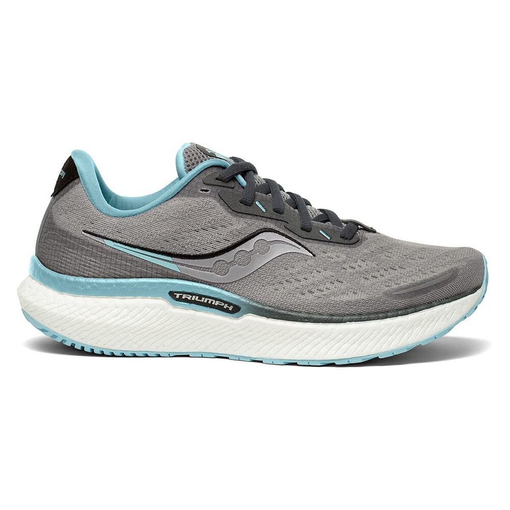 SAUCONY WOMEN'S TRIUMPH 19 RUNNING SHOE, ALLOY/POWDER, 8